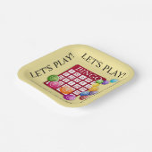 BINGO-Karte mit BINGO-Balls Pappteller (Gewinkelt)