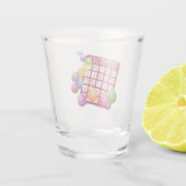 BINGO-Karte mit BINGO-Balls Schnapsglas (Rückseite)