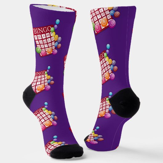 BINGO-Karte mit BINGO-Balls Socken (Gewinkelt)