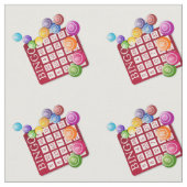 BINGO-Karte mit BINGO-Balls Stoff (Nahaufnahme)