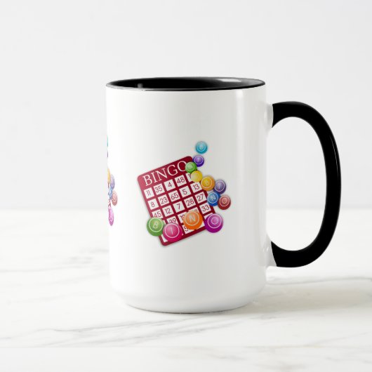 BINGO-Karte mit BINGO-Balls Tasse (Rechts)