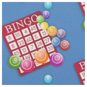 Bingo-Karten-Bingo-Bälle Stoff (Nahaufnahme)