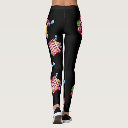 Bingo-Karten-Bingo-Liebhaber-Druck-Leggings Leggings (Rückseite)
