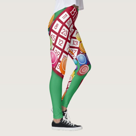 Bingo-Karten-Entwurfs-Druck-Leggings Leggings (Rechts)