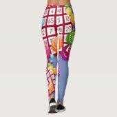 Bingo-Karten-Entwurfs-Druck-Leggings Leggings (Rückseite)