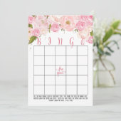 Bingo-Karten für florales Brautparty (Stehend Vorderseite)