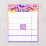 Bingo-Karten für Personalisiertes Brautparty Flyer<br><div class="desc">Freuen Sie sich auf eine personalisierte Bingokarten-Idee mit Bannerdesign. Leere Bingokarten.</div>