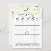 Bingo-Karten für weißes Brautparty Einladung (Vorderseite)