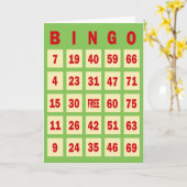 Bingo-Karten-Gruß-Karte Karte (Gelbe Blume)