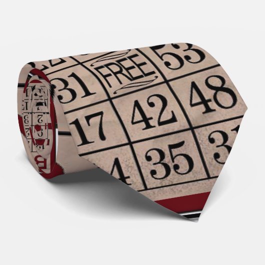 Bingo-Karten-lustiges Vintages Spiel Krawatte (Gerollt)