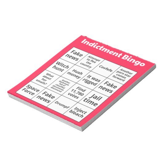 Bingo-Karten Notizblock (Rotiert)