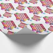 Bingo-Karten und Bingo-Bälle Geschenkpapier (Ecke)
