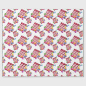 Bingo-Karten und Bingo-Bälle Geschenkpapier (Flach)