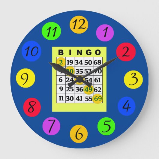 BINGO Kitchen Große Wanduhr (Vorderseite)