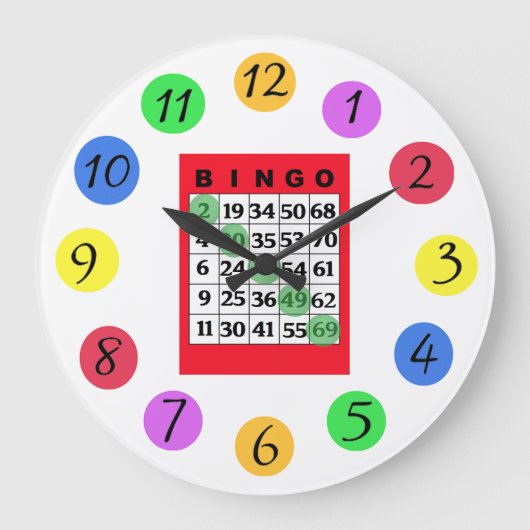 BINGO Kitchen Große Wanduhr (Vorderseite)