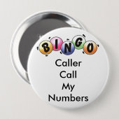 BINGO Knopf-Anrufer-Anruf meine Zahlen Button (Vorne & Hinten)