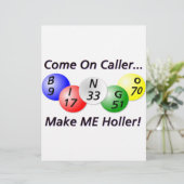 Bingo! Komm schon Anrufer, mach mir Holler! (Stehend Vorderseite)