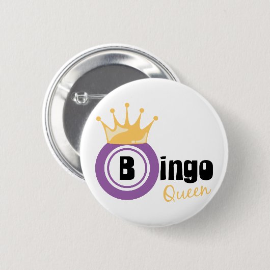 Bingo-Königin Button (Vorne & Hinten)