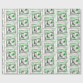 Bingo Lady mit Geldbingokarte Geschenkpapier (Flach)