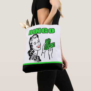 Bingo Lady mit Geldtasche Tasche