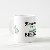 Bingo Lovers Glück ist das Gelingen von Bingo Kaffeetasse (Vorderseite Links)