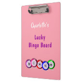 Bingo Lovers Personalisiert Lucky Bingo Bingo Klemmbrett (Links)