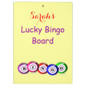 Bingo Lovers Personalisiert Lucky Bingo Board Klemmbrett (Rückseite)