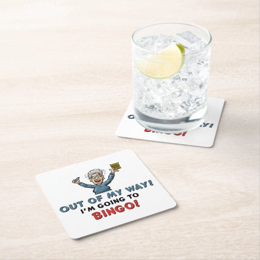 Bingo Lovers Rechteckiger Pappuntersetzer (Vor Ort)