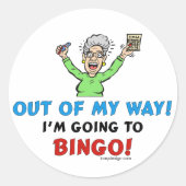 Bingo Lovers Runder Aufkleber (Vorderseite)