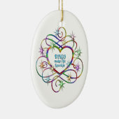 Bingo macht das Leben sparkle Keramik Ornament (Rechts)