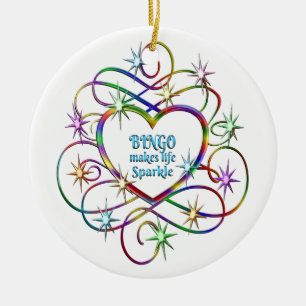 Bingo macht Leben sparsam Keramik Ornament