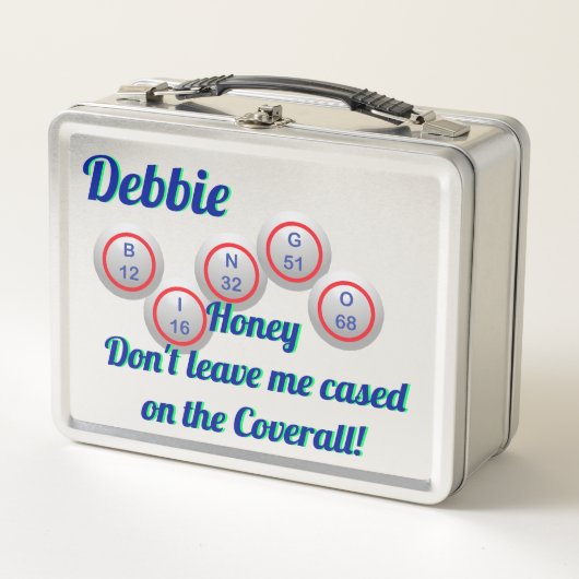 Bingo mit Name und Bingo Balls Metall Lunch Box (Vorderseite)