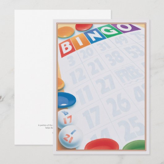 Bingo © mitteilungskarte (Vorne/Hinten)