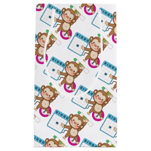 Bingo Monkey kleine Geschenktasche Kleine Geschenktüte (Vorderseite)