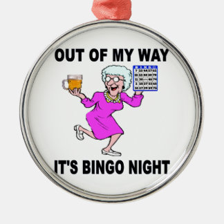 BINGO-NACHT SILBERNES ORNAMENT