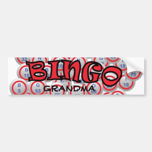 Bingo "Name" über Bingo-Bällen Autoaufkleber (Vorne)