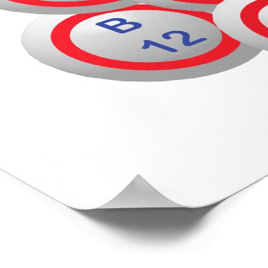 Bingo "Name" über Bingo Balls Poster (Ecke)