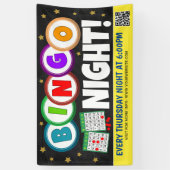 Bingo Night Banner mit qr Code (Vertikal)