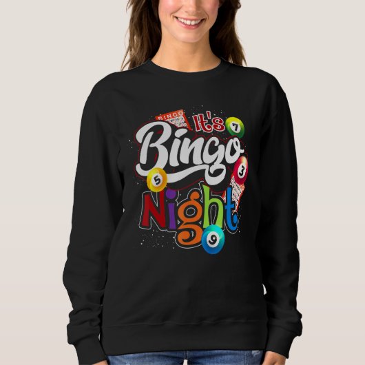 Bingo Night Bingo Player Lotterie Gewinner Glückss Sweatshirt (Vorderseite)
