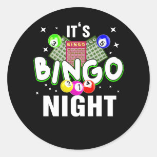Bingo Night Design Bingo Player Game Lovers Matchi Runder Aufkleber