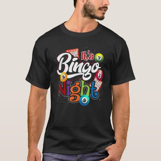 Bingo Night Geschenk Bingo Player Lotterie Gewinne T-Shirt (Vorderseite)