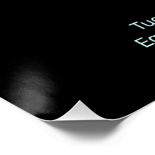 Bingo Night Neon Line Art individuell anpassbar Poster (Ecke)