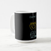 Bingo Night Neon Line Art Personalisiert Kaffeetasse (Vorderseite Links)