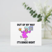 BINGO NIGHT POSTKARTE (Stehend Vorderseite)