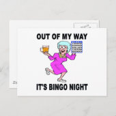 BINGO NIGHT POSTKARTE (Vorne/Hinten)