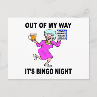 BINGO NIGHT POSTKARTE