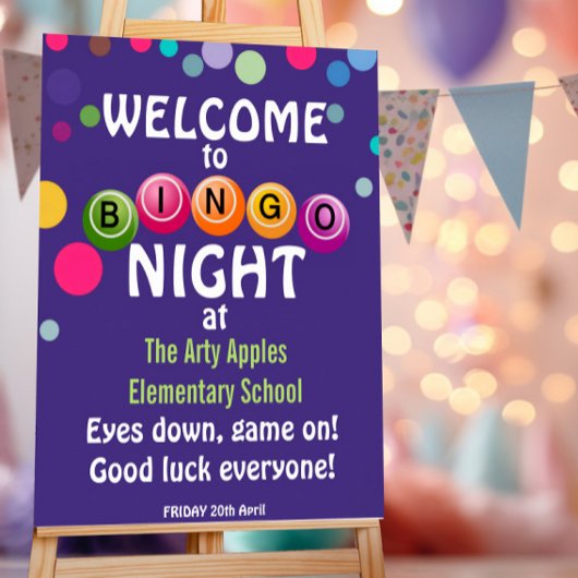 Bingo Night Willkommensposter Eye Down Game On Poster