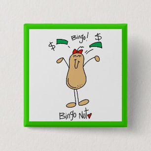 Bingo-Nuss-T-Shirts und Geschenke Button