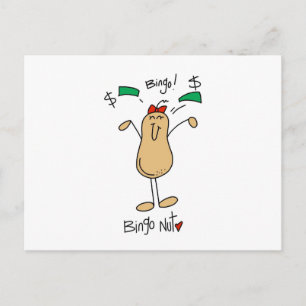 Bingo-Nuss-T-Shirts und Geschenke Postkarte