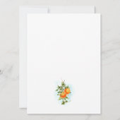 Bingo Orange Citrus Brautparty Game Card Einladung (Rückseite)